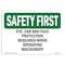 Signmission OSHA, Eye Hearing & Foot Protection Required, 14in X 10in Rigid Plastic, 14" W, 10" H, Landscape OS-SF-P-1014-L-10610 - alternate 1